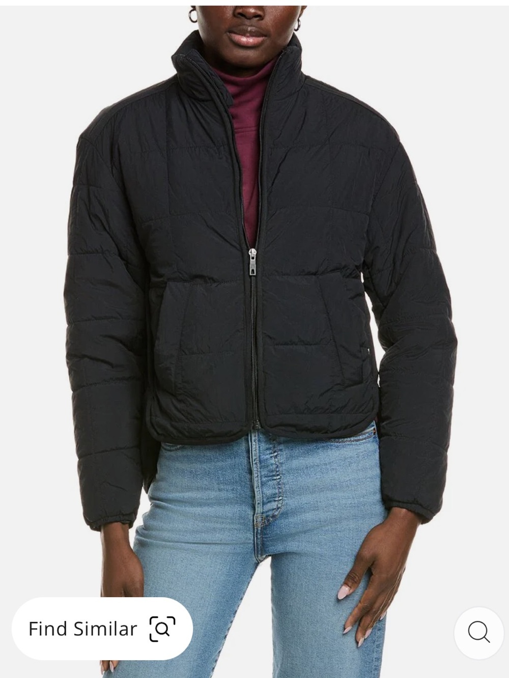 Marika “Leena” Black Quilted Puffer Jacket Size Medium